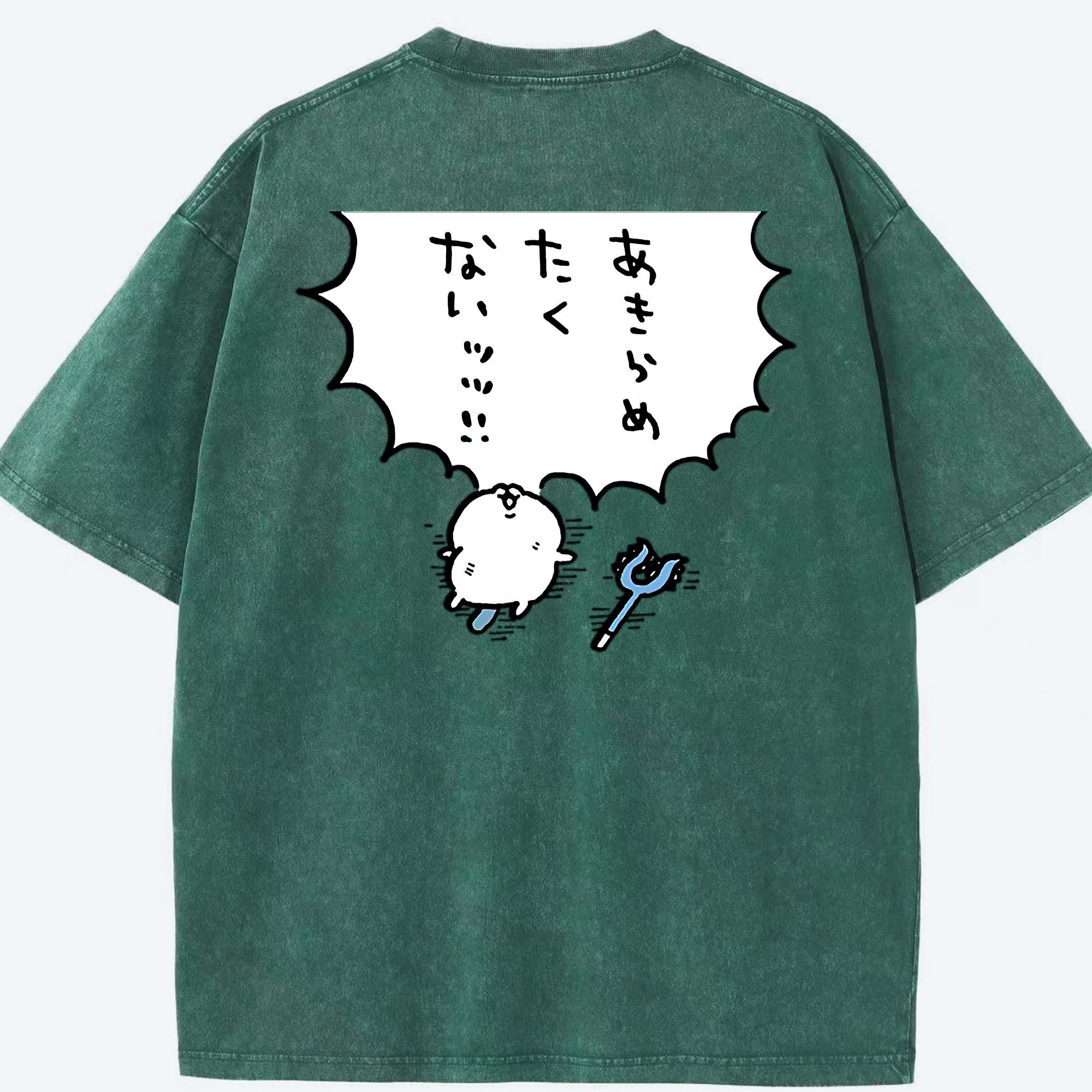（画像用） ちいかわ ちいかわ Chii-kawa chiikawa 綿100% ヴィンテージ風 半袖Tシャツ（背面プリント）